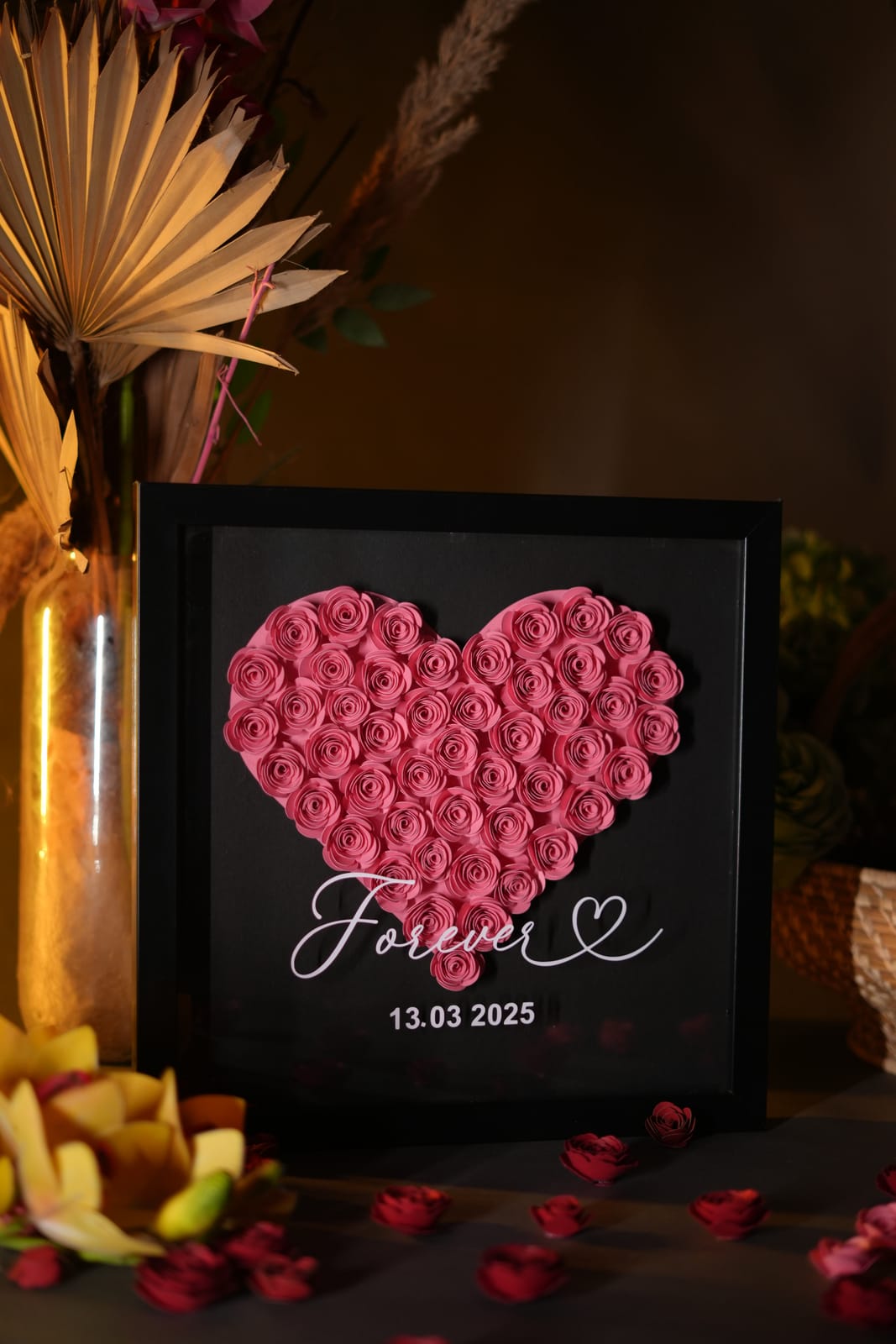 Paper Flower Frame — personalized paper flower frames made from a customer photo, view 3